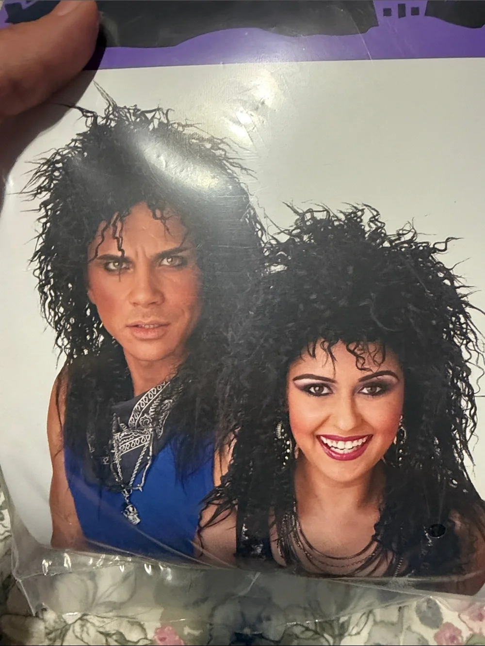 Halloween Wig - Black Curly Spiky Style